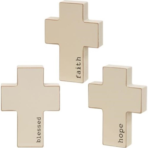 NWT Three Inspirational Wooden Crosses - Picture 2 of 5